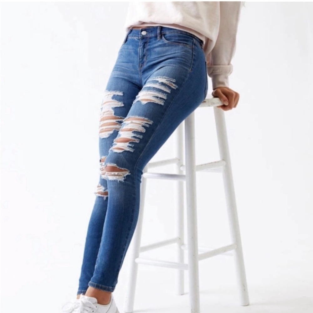 PACSUN Jeggings Ripped Stretchy Jeans 👖 size 23